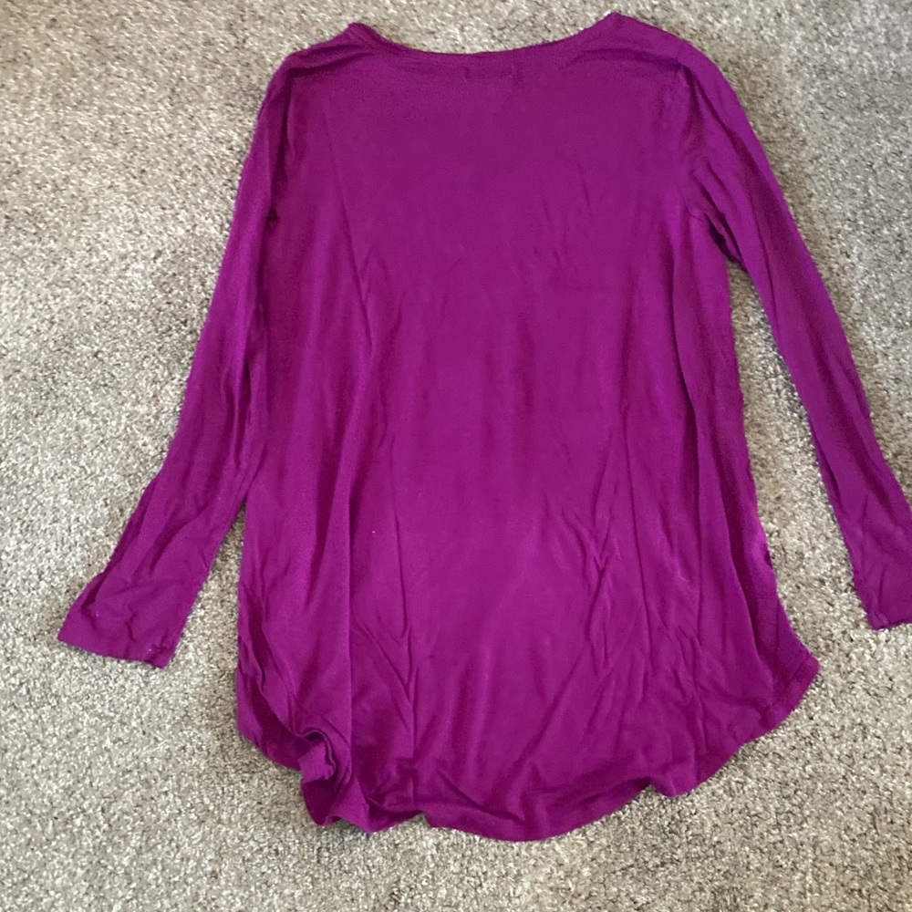 Old Navy Women's Fuchsia Long Sleeve Top - Picture 4 of 4